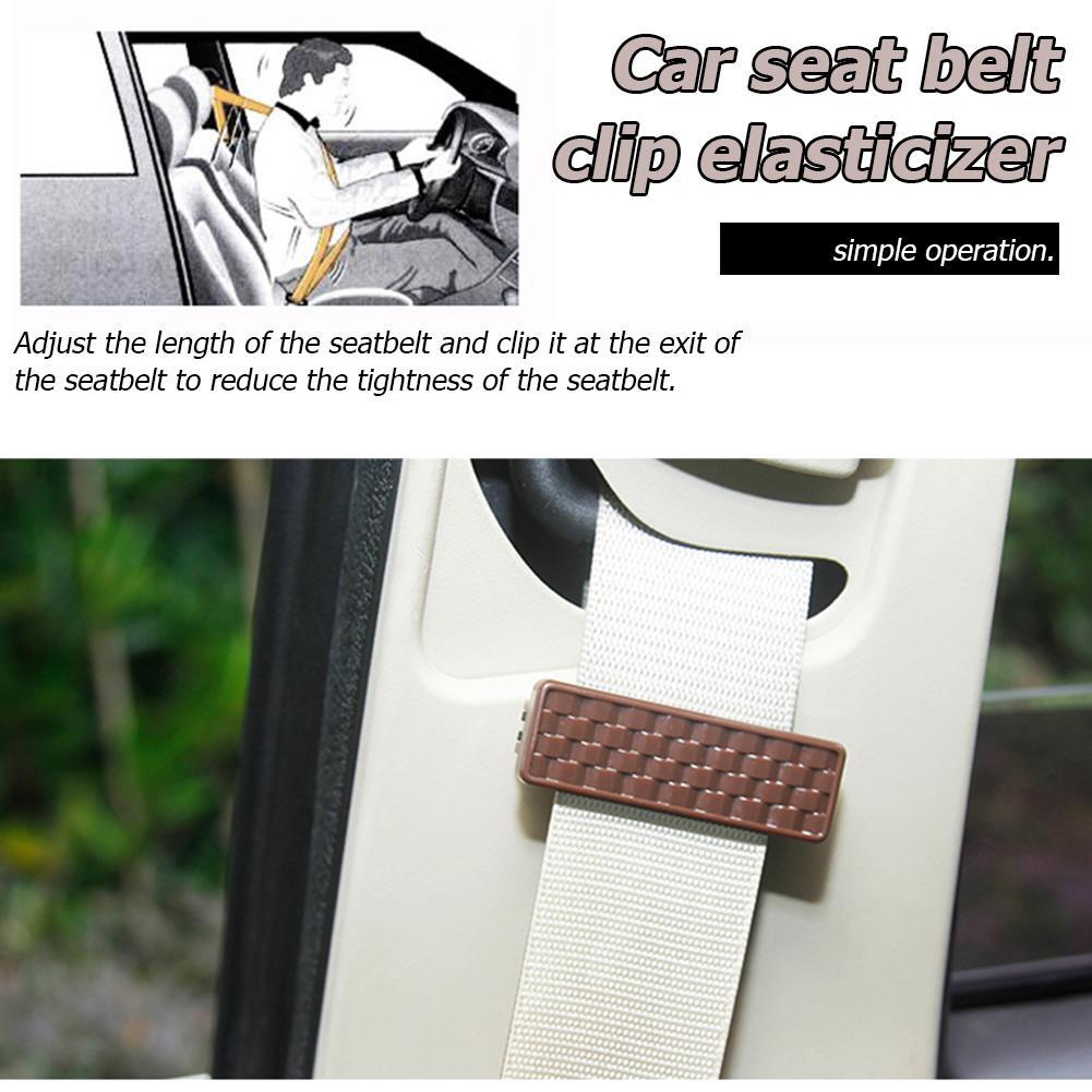 1 Pair Universal Car Seat Belt Clips Buckles Adjustable Clamps Car