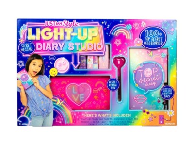 Just My Style Secret Message Light-Up Diary Studio Art & Craft Kit (100 Pieces)