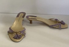Burberry Purple Tassel Sandals Shoes 36.5 6.5 Italy RARE HTF