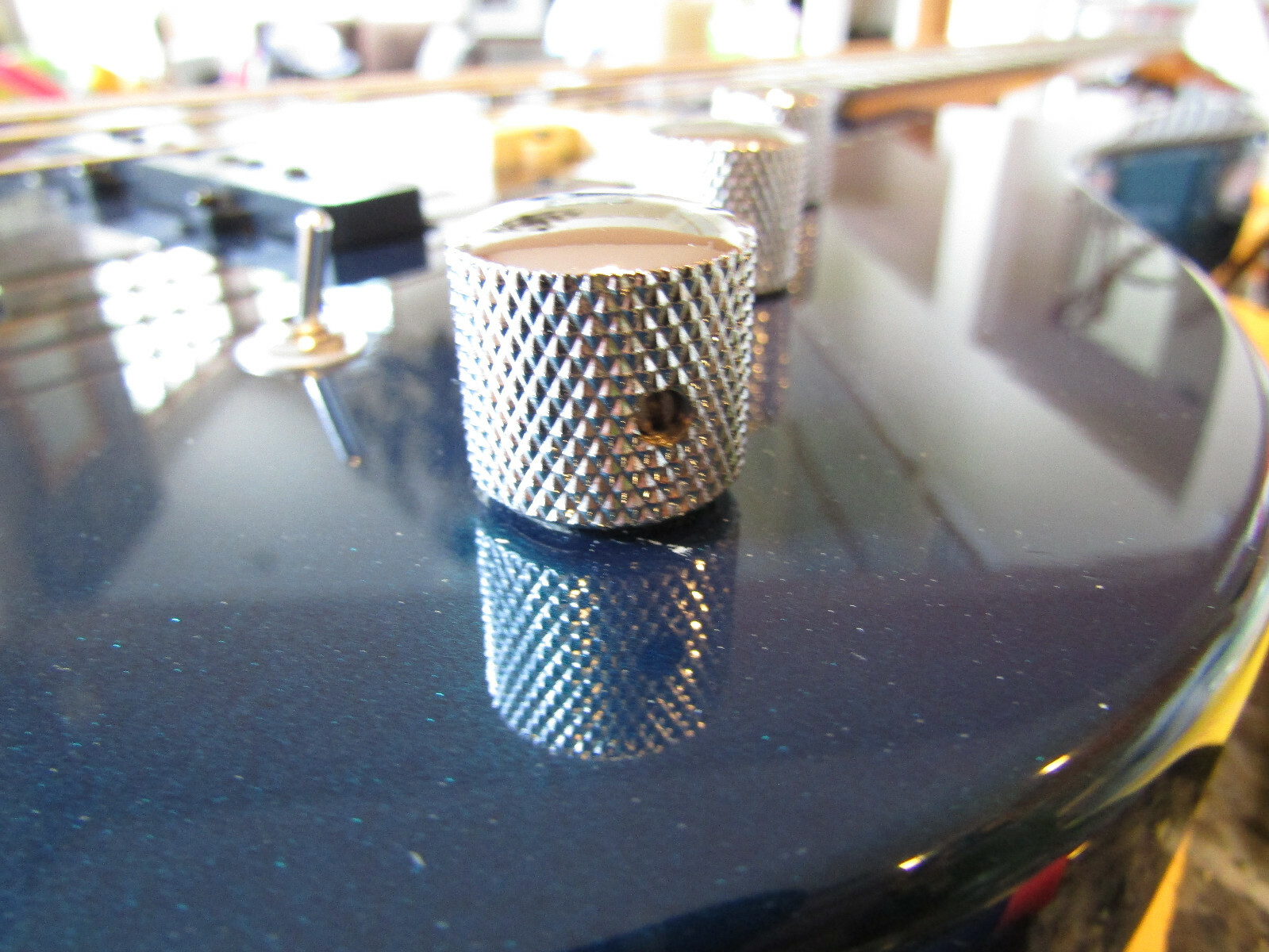 JACKSON GUITAR KNOB FROM 2000's PERFORMER BASS CHROME DOME with SET