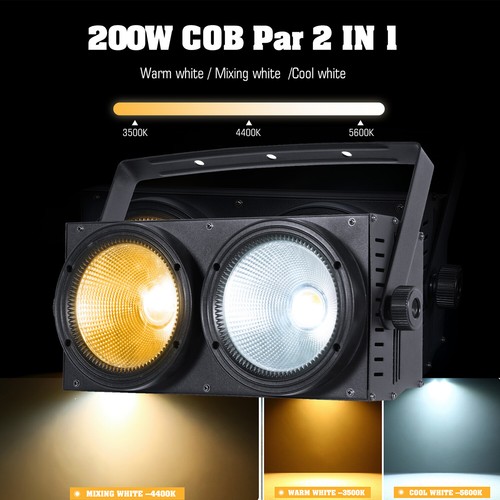 8x 200W COB LED 2in1 Par DMX Audience Blinder Bühnenlicht Studio Theaterstrahler - Bild 14 von 16