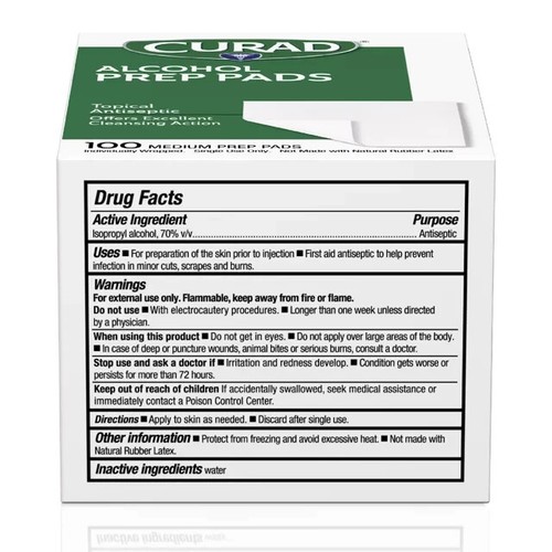 1600 Count Curad Sterile Alcohol Prep Pads Medium 2-Ply Topical Antiseptic 4x400 - Picture 18 of 24