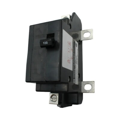 USED Square D QOM100VH8106 22kA 2 Pole 100 Amp Bolt On Main Circuit Breaker