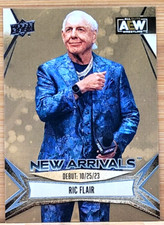 RIC FLAIR NEW ARRIVALS GOLD 2023 AEW NEW ARRIVALS ULTRA RARE