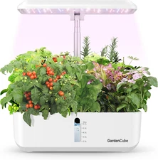 Hydroponics Growing System Garden: 12 Pods Indoor Herb Garden with Grow Light Pl