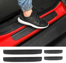 Door Sill Guards Entry Scuff Plate Cover for 2018-2022 Jeep Wrangler JL 4Door