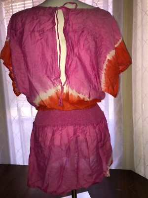 Cover-up De Plage Rose Gianni Bini - Taille M - Rose Bonbon Et Orange, Occasion Très Bon état