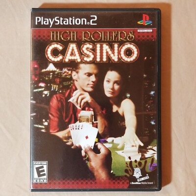 High Rollers Casino Sony Playstation 2 PS2 Cards Gambling Video Game Manual CIB 