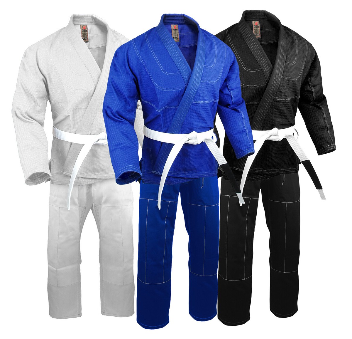 AKRON Pantalon de jiu-jitsu brésilien pour arts martiaux MMA, Bleu/blanc