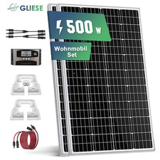 500W Wohnmobil Set Solaranlage Komplettpaket Solarmodul Mit Montage PV Halterung