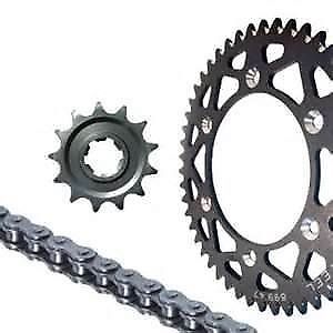 Kit chaîne 420 Yamaha RD 50 M 1979 avec pignon 12 et couronne 48 dents