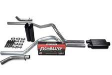 Ford F-150 87-97 2.5" Dual Exhaust Kits Flowmaster Super 44 Black Tip Corner