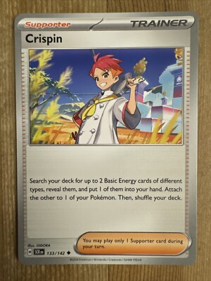 Crispin 133/142 Stellar Crown Regular Trainer Pokemon Card NM | eBay Crispin 133/142 Stellar Crown Regular Trainer Pokemon Card NM | eBay