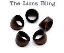 Boho Rustic Chunky style Cafe Brown Wood Ring - Size 8 9 10 or 11