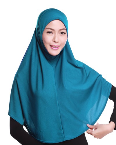 One Piece Amira Muslim Instant Hijab Scarf Pull On Ready To Wear Headscarf Shawl - Picture 32 of 125