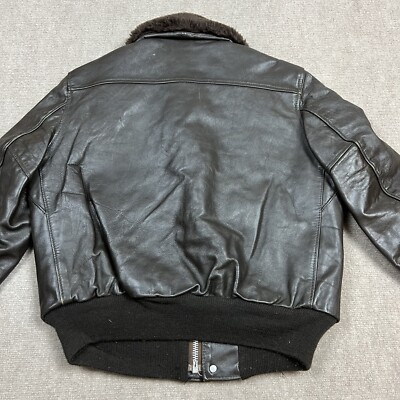 Vintage 70s Schott G-1 Bomber Flight Jacket Brown Leather