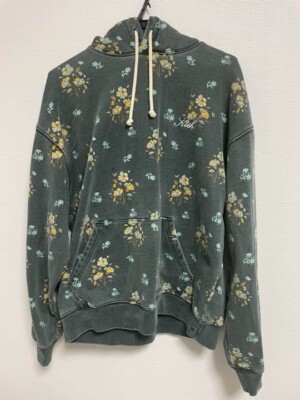 KITH Begonia Floral Williams III Hoodie Größe: M Grün Herren JP