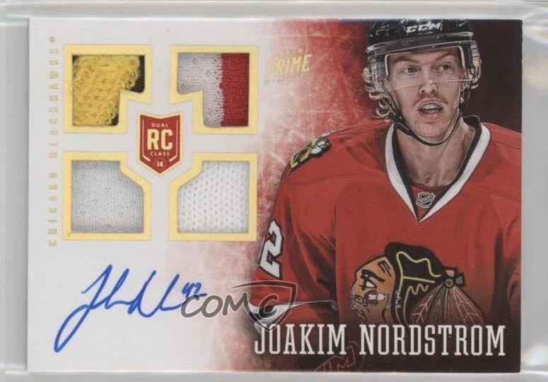 2013-14 Panini Prime Auto Holo Gold /25 Joakim Nordstrom #173 Rookie Patch RC