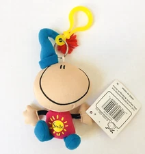 Vintage 2000 BubbleGum Key Chain Budddy " Smile " 4.5" Plush New E1-175