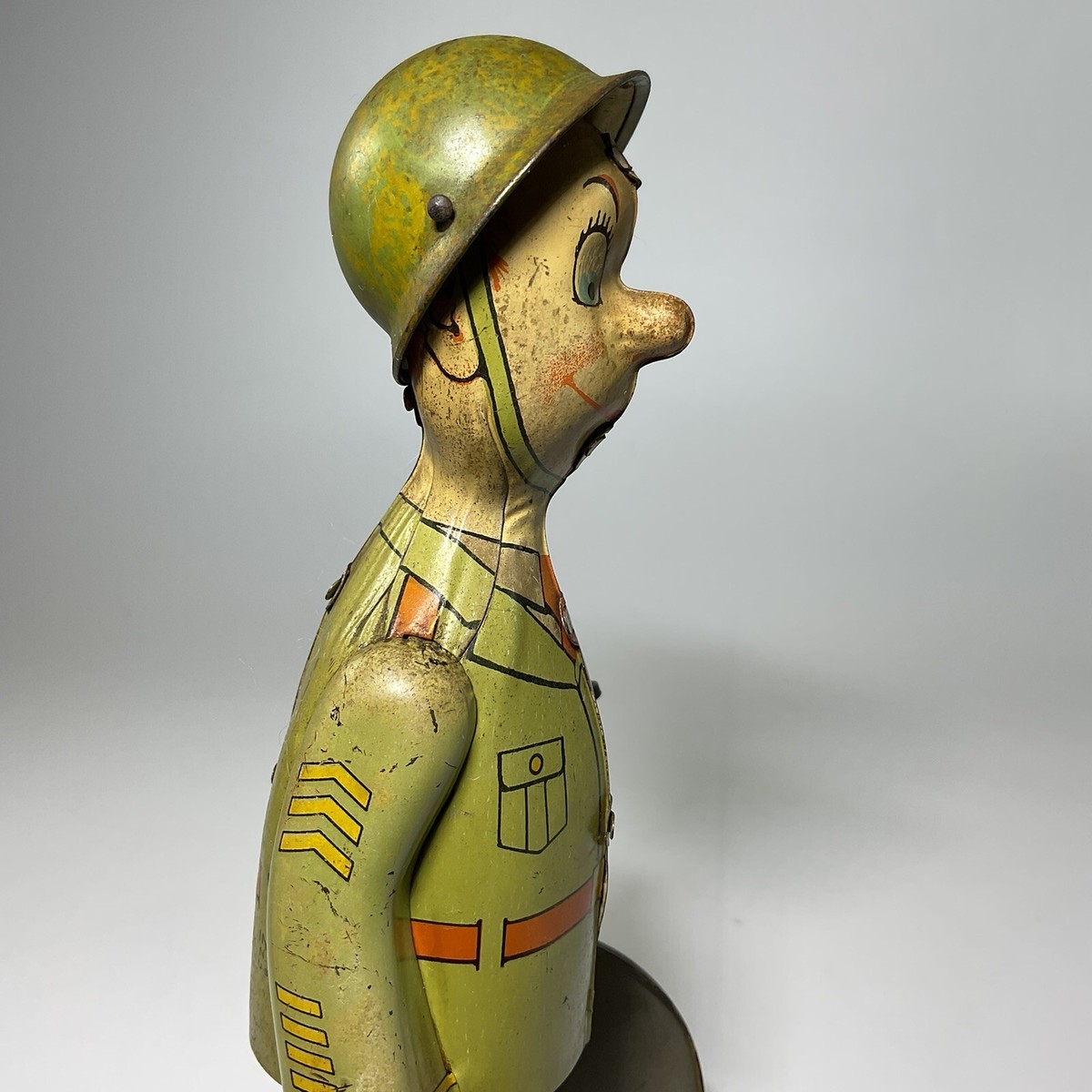 G. I. Joe & The K-9 Pups Vintage 1940's Wind Up Litho Tin Toy