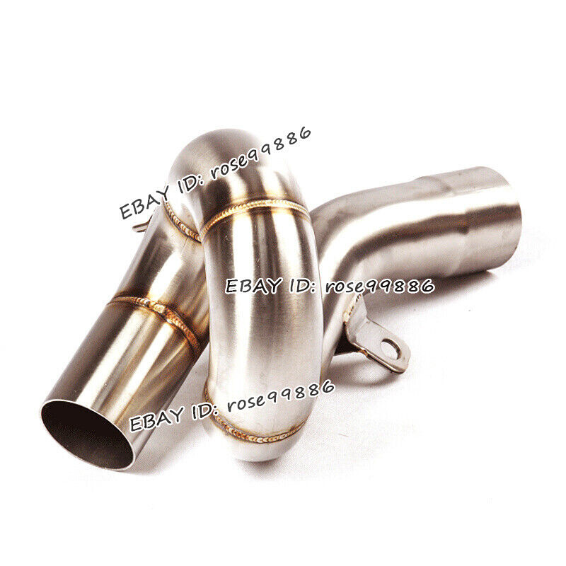 For Kawasaki Ninja ZX6R ZX636 Slip On Exhaust Mid Pipe Link 51mm Short Muffler