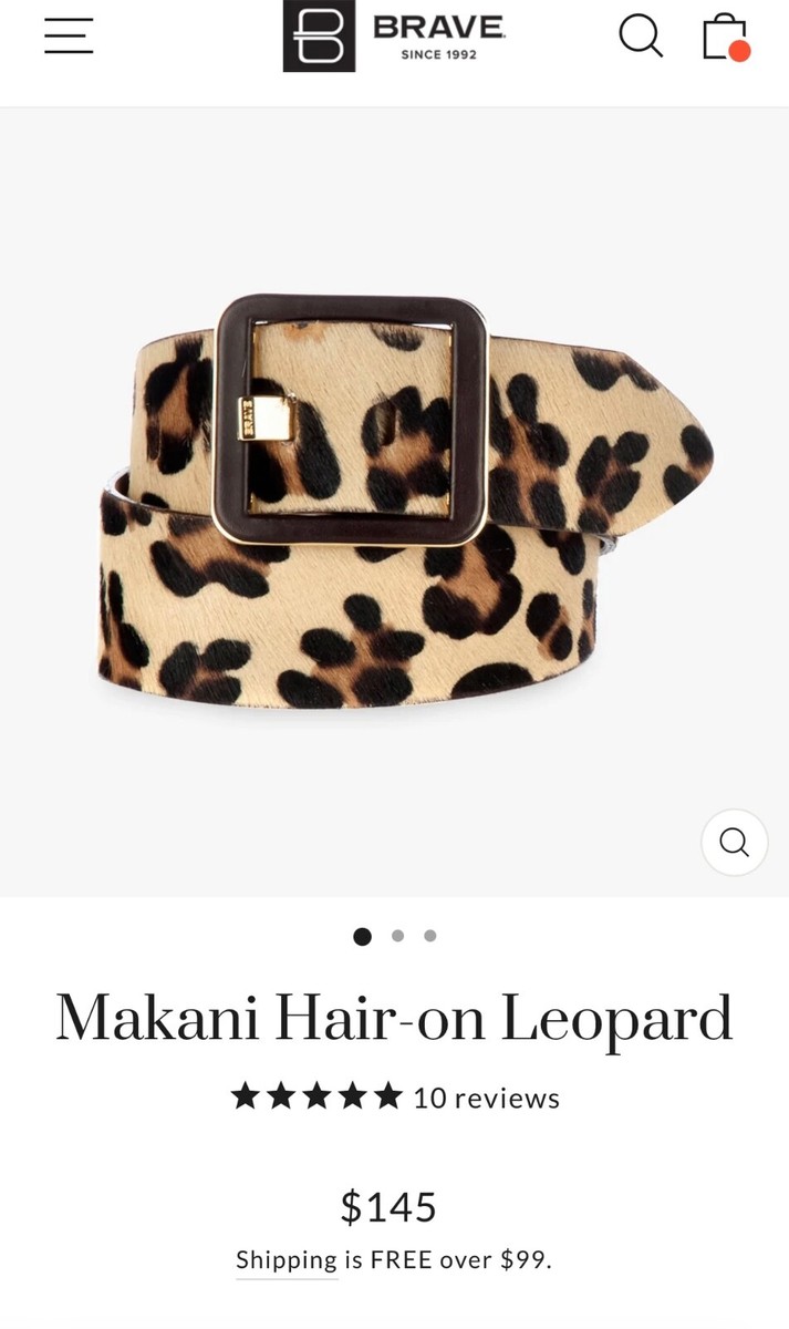 BRAVE Leather leopard belt available in 3 sizes 2389LeysaPersianLeopard_cfe9c5  main image 2