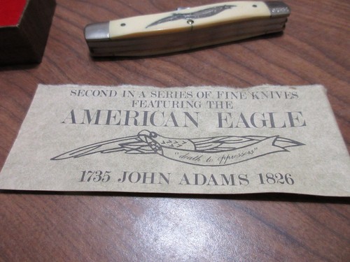 First Series American Eagle Made By Schrade Stockman # 04354 Messer - Bild 3 von 12