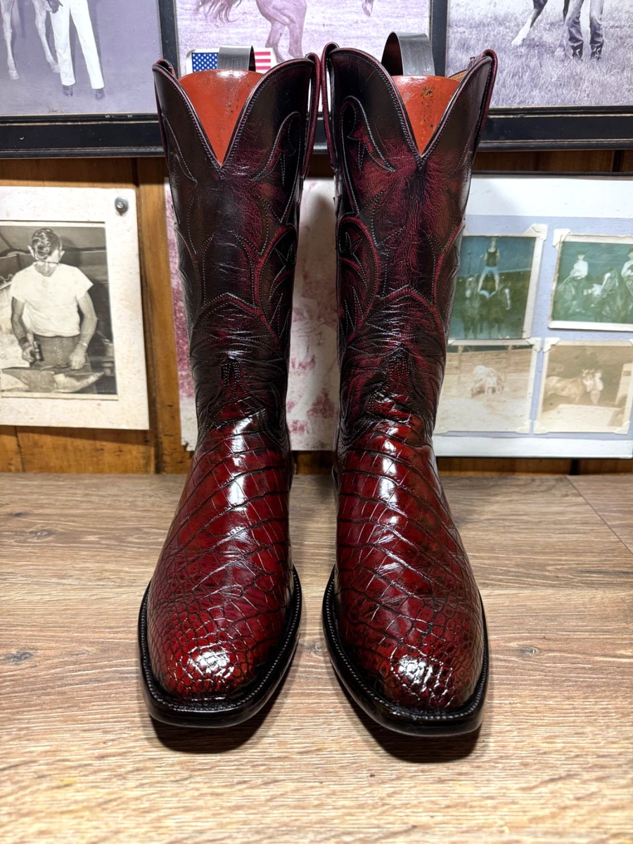 Red Lucchese Western Boots for Men for Sale | Shop New 