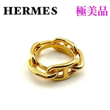 RARE HERMES HERMES Legato Scarf Ring Cha ne d Ancre Gold