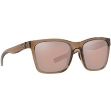 Costa Panga Shiny Taupe Sunglasses w/ Copper Silver Mirror Lens 06S9037-90371856