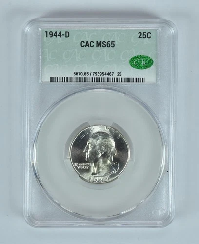 1944-D Washington Quarter MS65 CAC CACg *4671