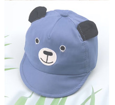 Kids Baby Sun Hat Blue Bear Baseball Cap Soft Peak Summer Toddler Boys Girls