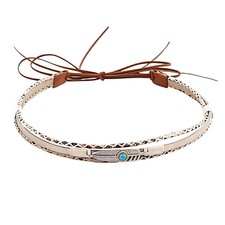 Cowboy Hat Band for Women Men,Handmade Western Leather Hatbands, Turquoise Beads