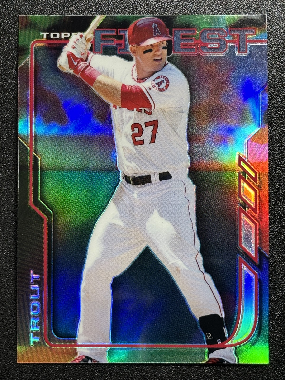 2014 Finest Refractor #100 Mike Trout Refractor Los Angeles Angels