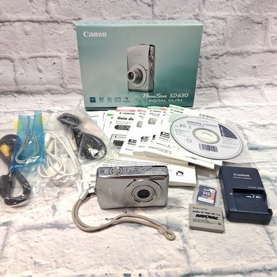CANON Power Shot SD630 Digital ELPH Camera 6MP Silver w/Charger READ DESC