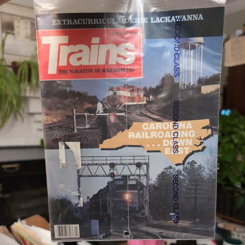 Trains April 1988 - Carolina Railroading . Erie LackawannaN. Carolina rail map