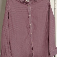 Banana Republic red/white button up, size XL