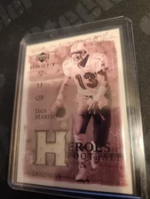 2002 UD ROOKIE F/X HEROES OF FOOTBALL DAN MARINO GAME WORN JERSEY