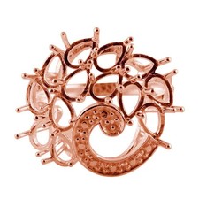 Semi Mount Causal Ring 4x6MM Pear Shape Faceted Cut 925 Sterling Silver Ring