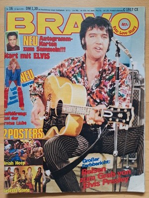 BRAVO Nr.16 vom 13.4.1978 Uriah Heep, Elvis Presley, Alice Cooper, Amanda Lear
