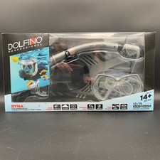 Dolfino Professional Dyna 5 Piece Snorkeling Set LG XL Mask Fins Snorkel Grey