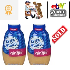 2 PACK - Spice World Squeeze Minced Ginger 22.75 oz (Total 45.5 oz) FREE SHIP!!