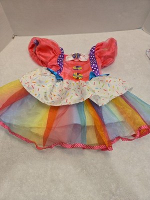 Candyland Dress Costume 2T, Skirt Hem Has Flaws,  See Pics,  Halloween, Tutu