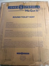 Jones Stephens C2B1R16BR Mahogany Wood Round Closed-Front Toilet Seat