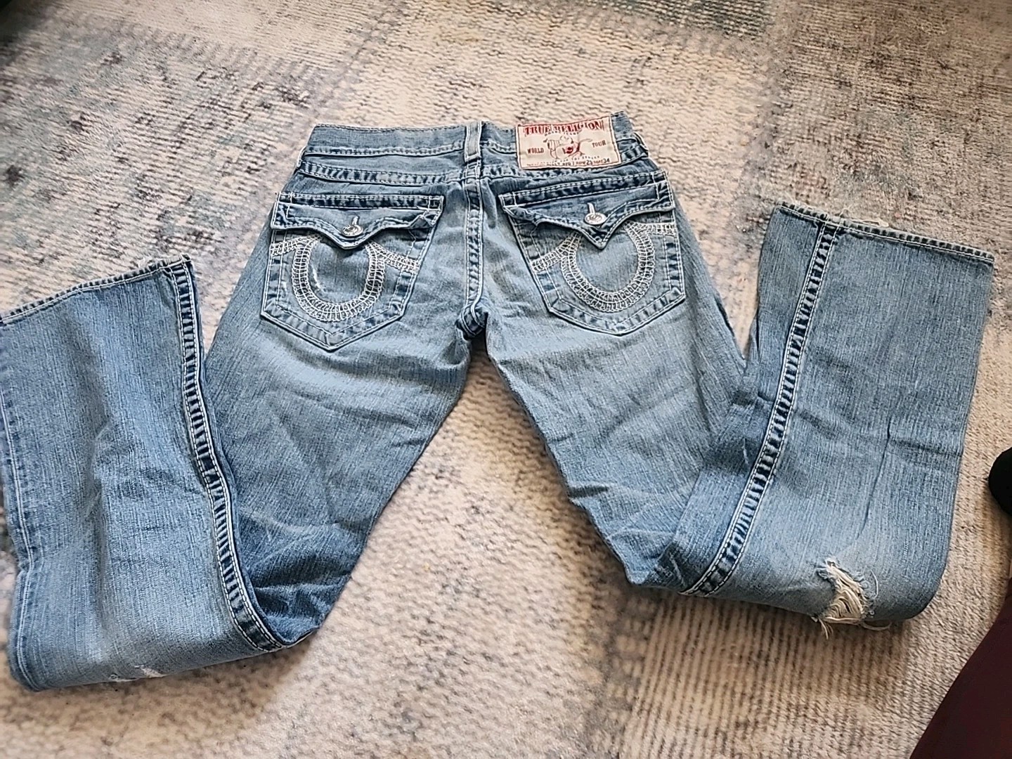 True Religion Billy Big T Bootcut Jeans Size 29×34 Light Wash Men's Pant thumbnail 2