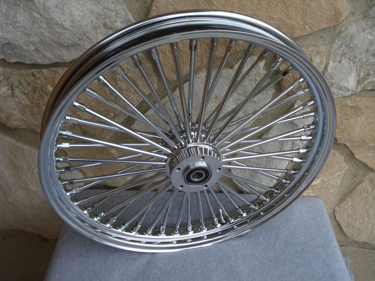 21X2.15 FAT SPOKE SINGLE DISC FRONT WHEEL HARLEY SPORTSTER 2000-07