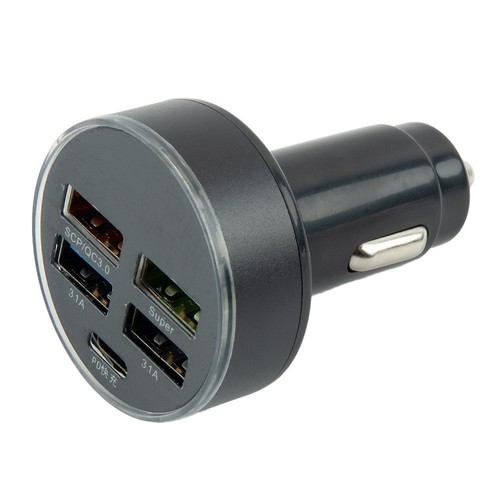 Fast Charging Car Adapter 4 USB Port Car Charger Under Voltage Protection - Afbeelding 6 van 12
