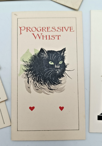 MASCOTTE PROGRESSIVE BRIDGE SCORING KARTEN. GEMISCHTE DESIGNS SCHWARZE KATZE. CLOWN. VERPACKT - Bild 5 von 21