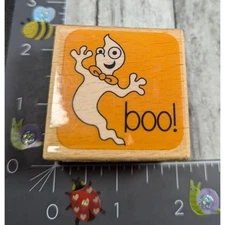 Studio G Boo Ghost Rubber Stamp Wood #B25
