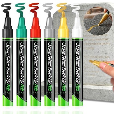 1/6PCS Tombstone Marker Pen for Stone Inscription & Tombstone Maintenance